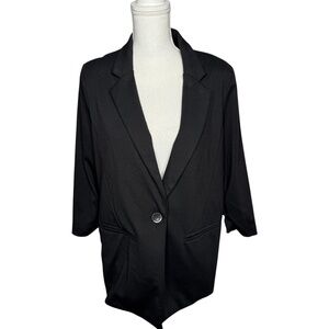 Pre-owned Women's Stoosh Extraordinary  Black Blazer Large one‎ button closure